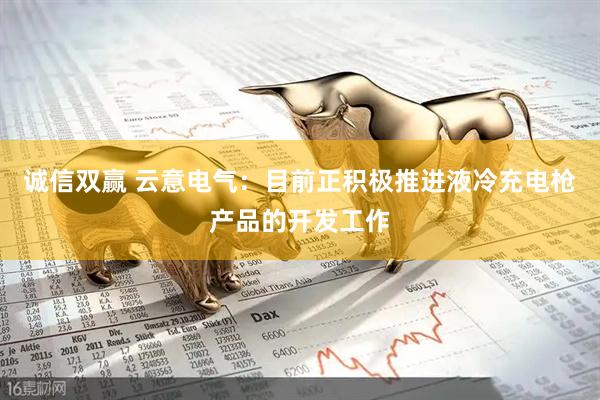 诚信双赢 云意电气：目前正积极推进液冷充电枪产品的开发工作