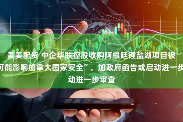 美美配资 中企华联控股收购阿根廷锂盐湖项目被疑“可能影响加拿大国家安全”，加政府函告或启动进一步审查